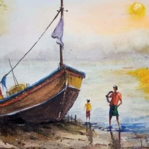 Father and Son Going to Sea